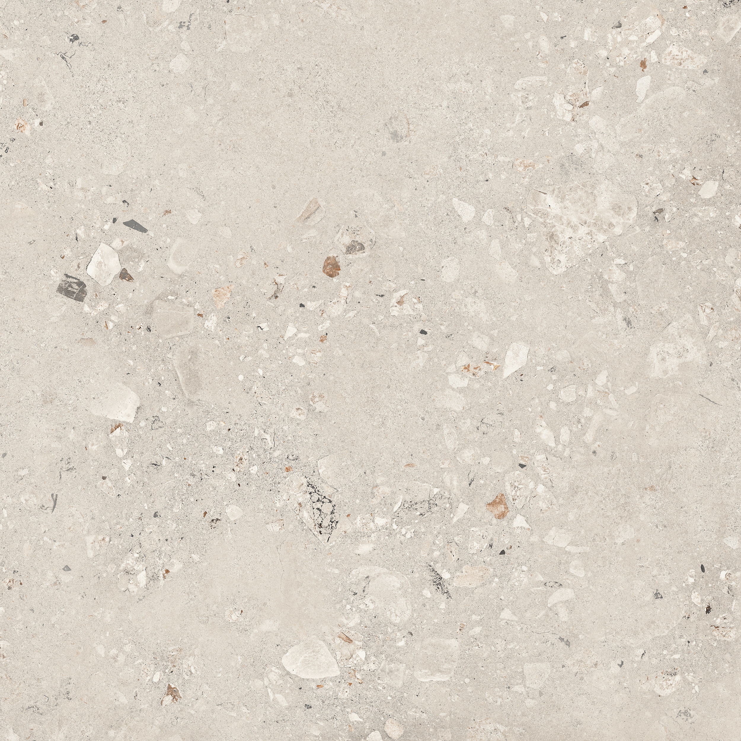 90x90 cm Fliese Terrazzo-Optik Logico Cosmo Pearl Sant Agostino hellgrau