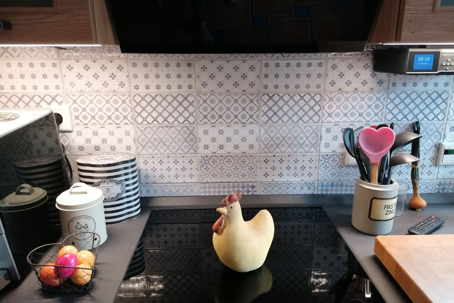 Dekorfliese Mix mediterran Retro Vintage blau glänzend Vita Mare Decor Mix Küche