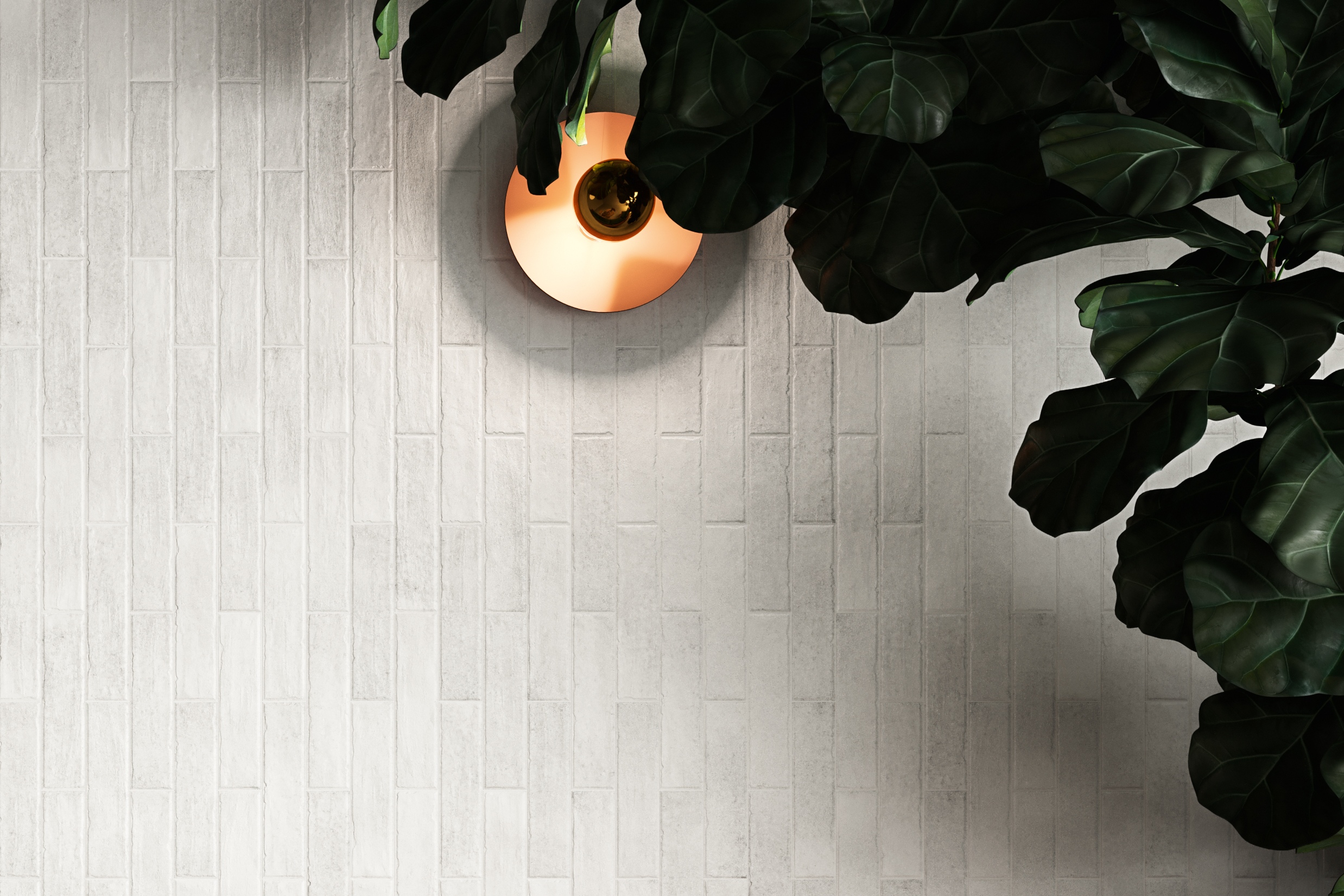 Fliese glasiert unregelmäßige Oberfläche "Tetris White" weiß matt 5x20 cm