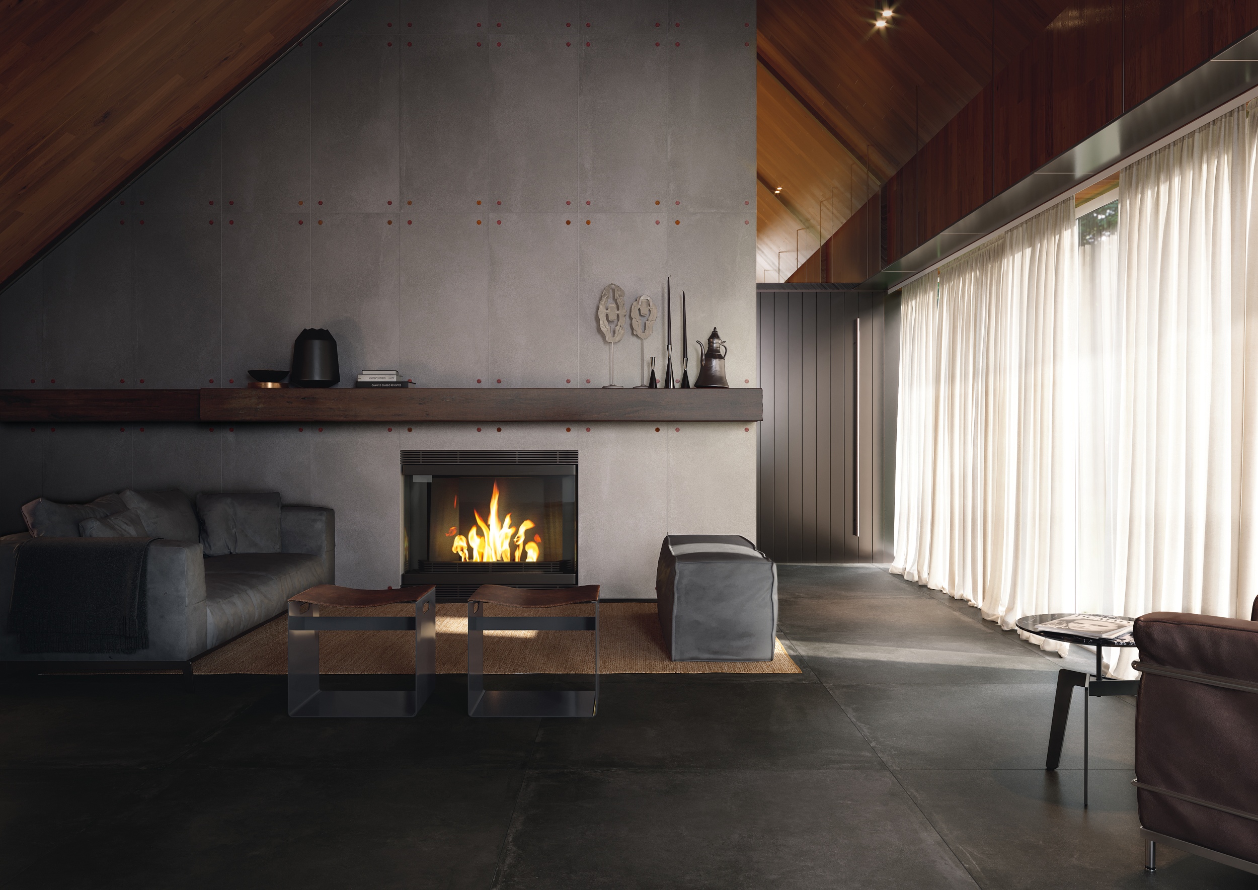 Fliese Betonoptik Imola Azuma Black Bodenfliesen Wandfliesen schwarz