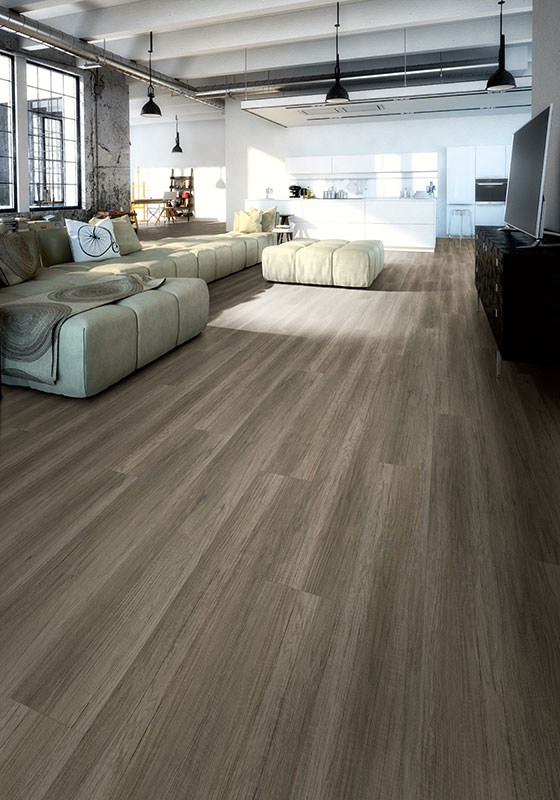 Klick-Vinyl Eiche Vinylboden Holzoptik 152x22.8 cm Twilight XL helle Eiche hellbraun