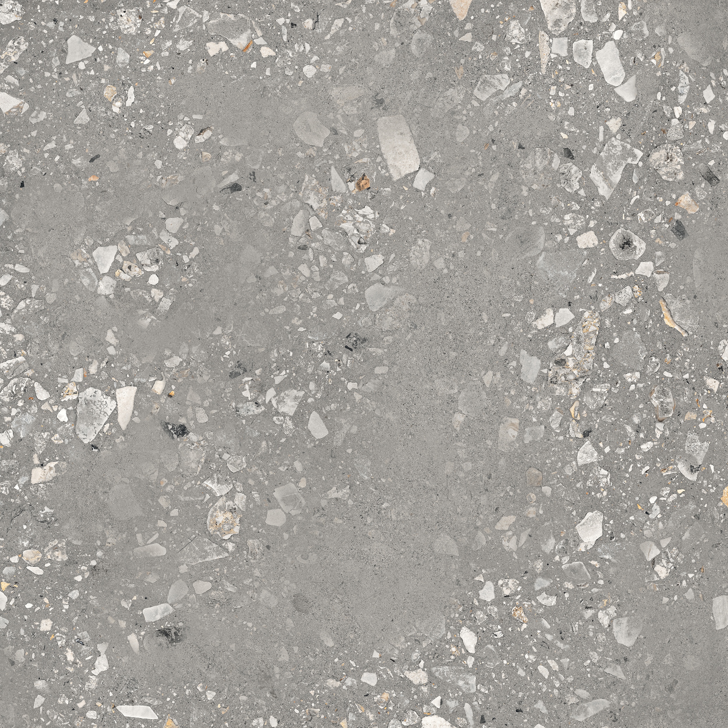 120x120 cm Fliese Terrazzo-Optik Logico Cosmo Grey Sant Agostino grau