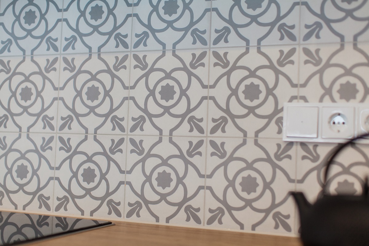 Fliese Patchwork Dekor Zementoptik grau Contrasti Tappeto 2 Ragno by Marazzi