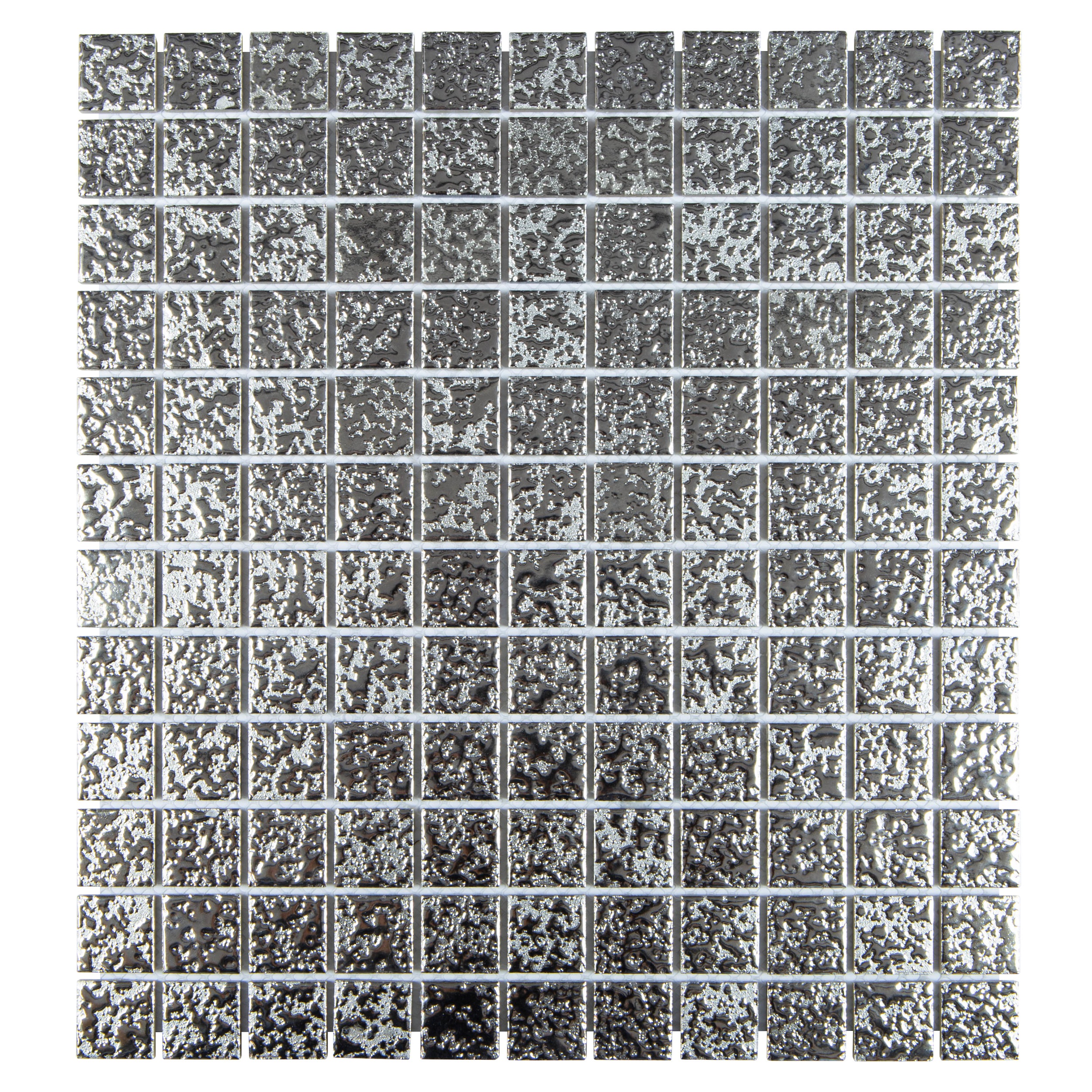 Mosaik silber gehämmert edel Glamour-Mosaikfliesen silbern glänzend Metalloptik