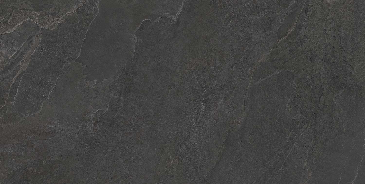 Fliese Schiefer-Steinoptik schwarz "Ardesia Black" rektifiziert