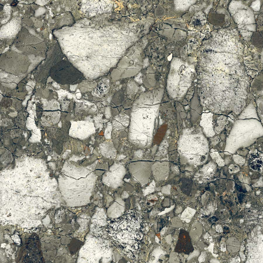 Fliese Terrazzo-Steinoptik grün matt 60x60 cm "Veni Emerald" rektifiziert