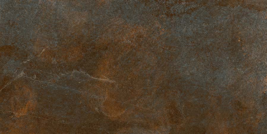 ABVERKAUF Fliese Steinoptik rustikal rot braun 60x120 cm "Bor Musgo" rektifiziert