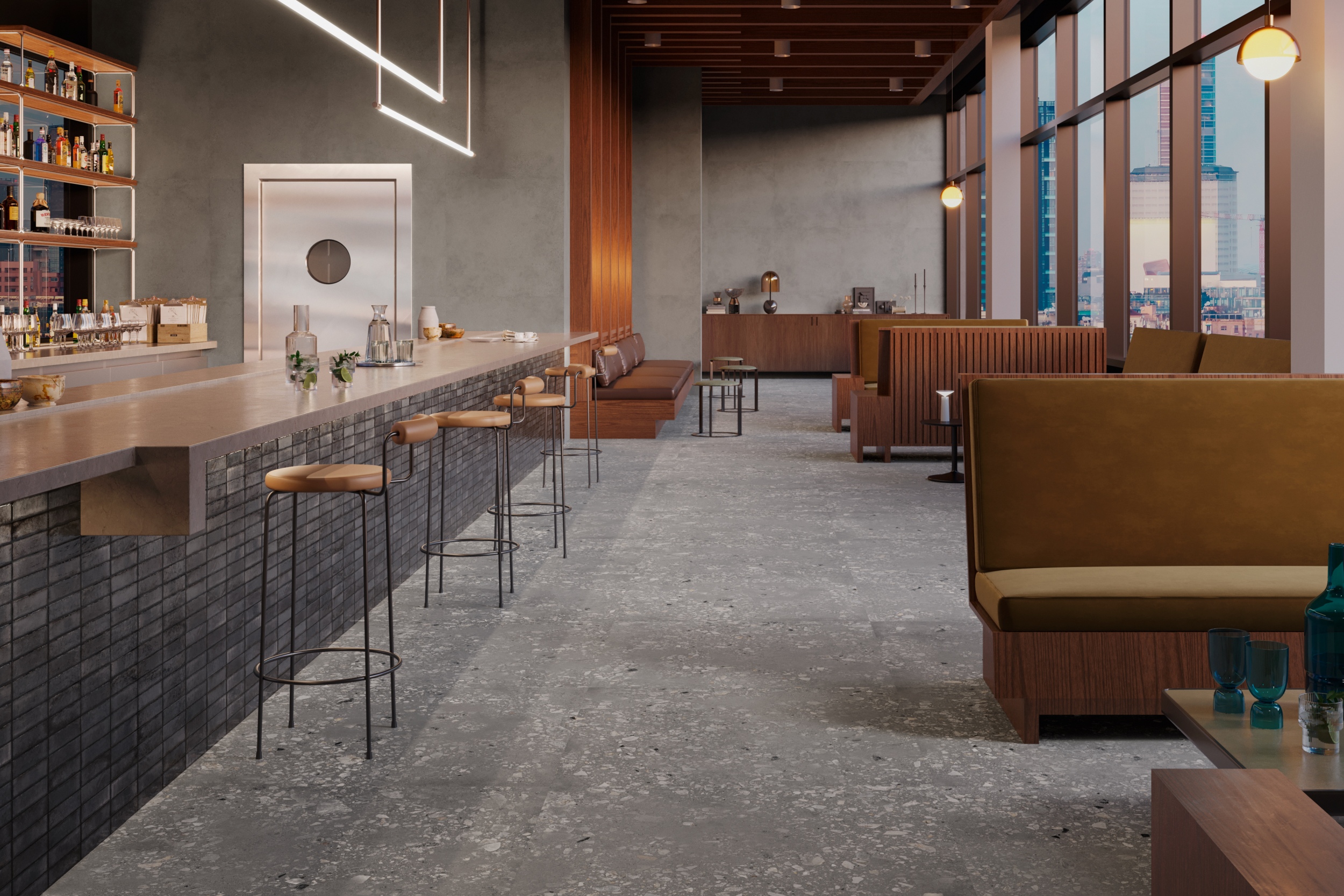 Fliese Terrazzo-Optik Logico Cosmo Grey Sant Agostino grau