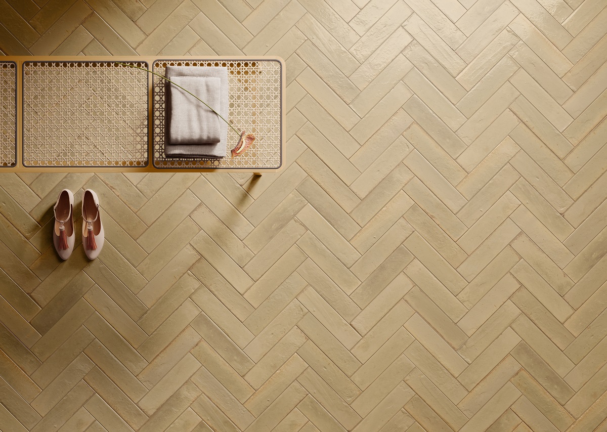 Fliese beige glasiert unregelmäßige Oberfläche Look Ragno by Marazzi