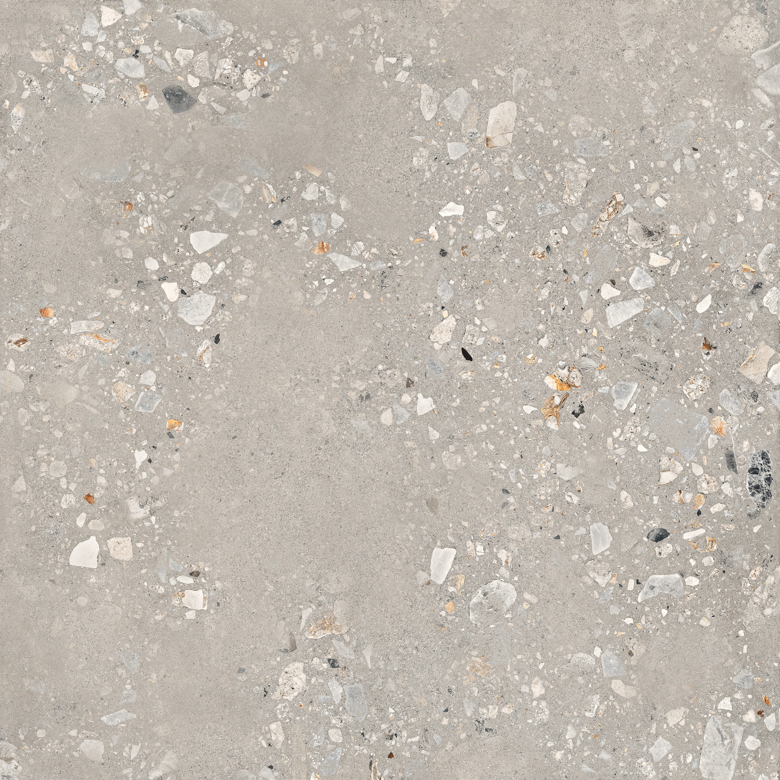 120x120 cm Fliese Terrazzo-Optik Logico Cosmo Cement Sant Agostino grau-braun