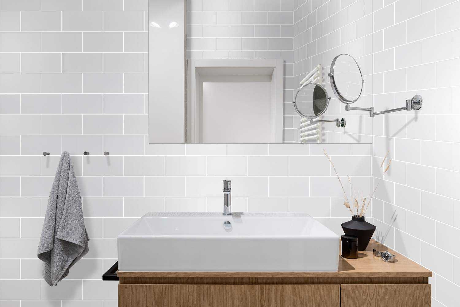 Metro Fliese ohne Facette weiß matt 10x20 cm Subway Wandfliese Küche Bad