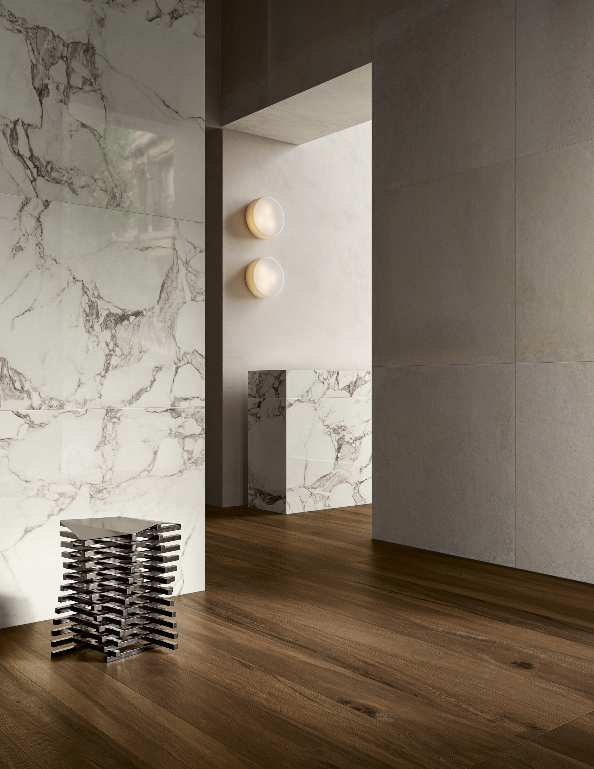 Bodenfliese dunkel Eiche-Holzoptik Serenissima I Lecci Verniciato dunkellbraun Fliese