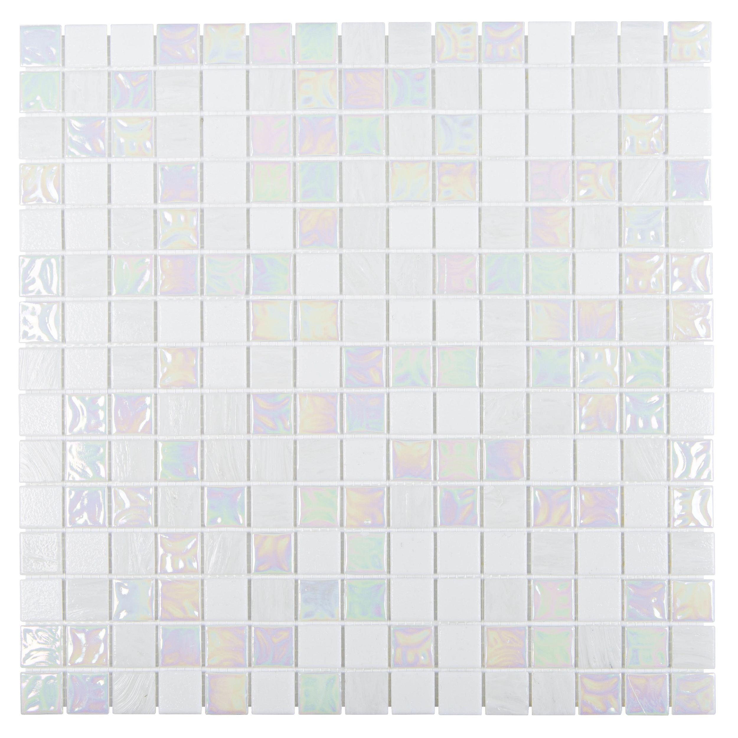 Mosaikfliesen New Giovanna Bisazza Mosaik Mosaikmatte Mosaiksteine weiß edel Schimmer-Look für Bad Dusche