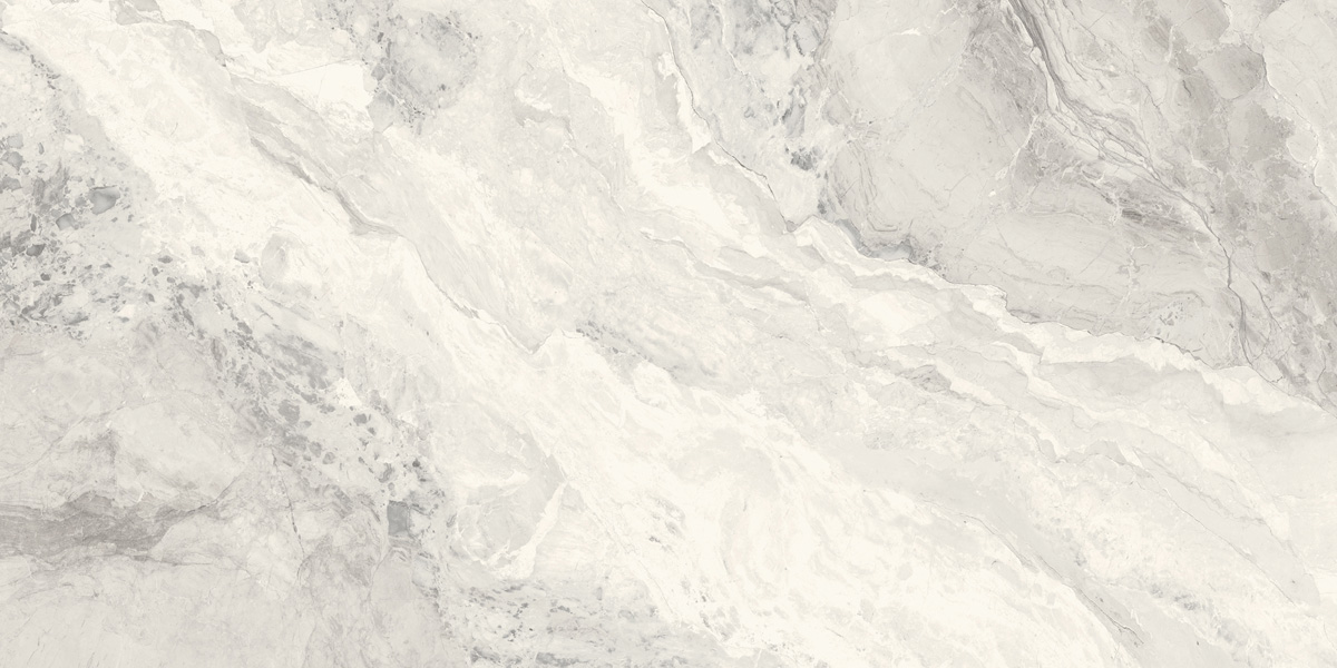 Fliese Marmoroptik grau marmoriert 60x120 cm glänzend "Mystic Pearl poliert"