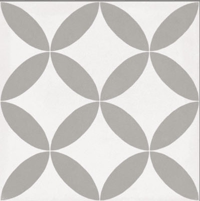 Fliese Patchwork Dekor Zementoptik weiß grau 20x20 cm "Contrasti Tappeto 3" Ragno by Marazzi