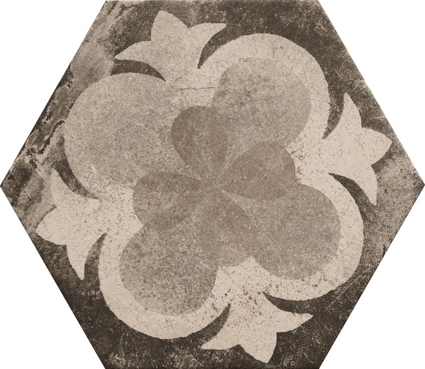 Hexagon Fliese Retro-Dekor Vintage 24x27,7 cm "Miami Mix" Sechseck rustikal CIR | 27 zufällige Dekore