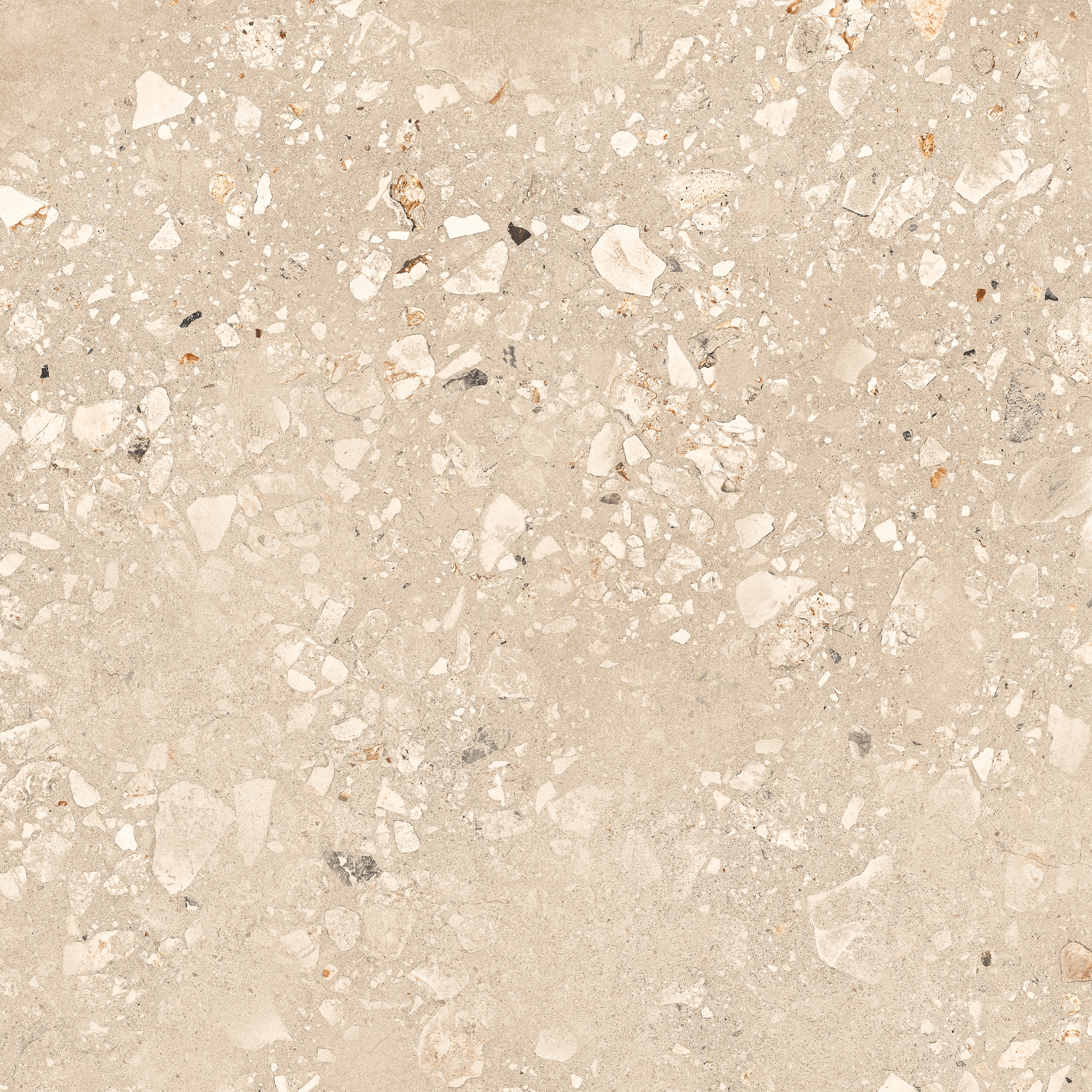 90x90 cm Fliese Terrazzo-Optik Logico Cosmo Sand Sant Agostino beige