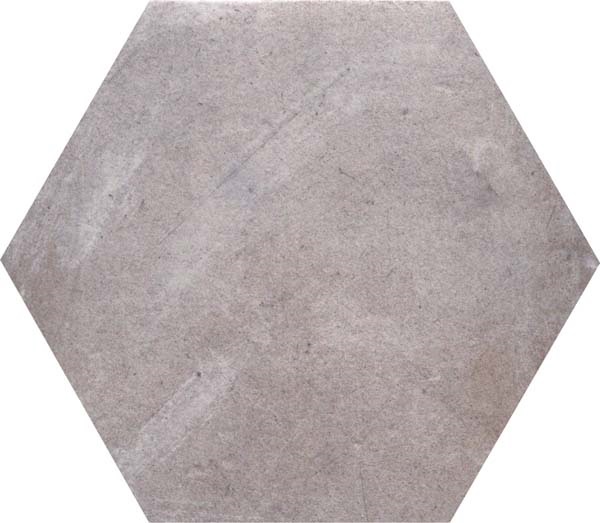 Fliese Sechseck Hexagon Vintage Rustikal grau 24x27,7cm "New Orleans Bourbon Street" CIR