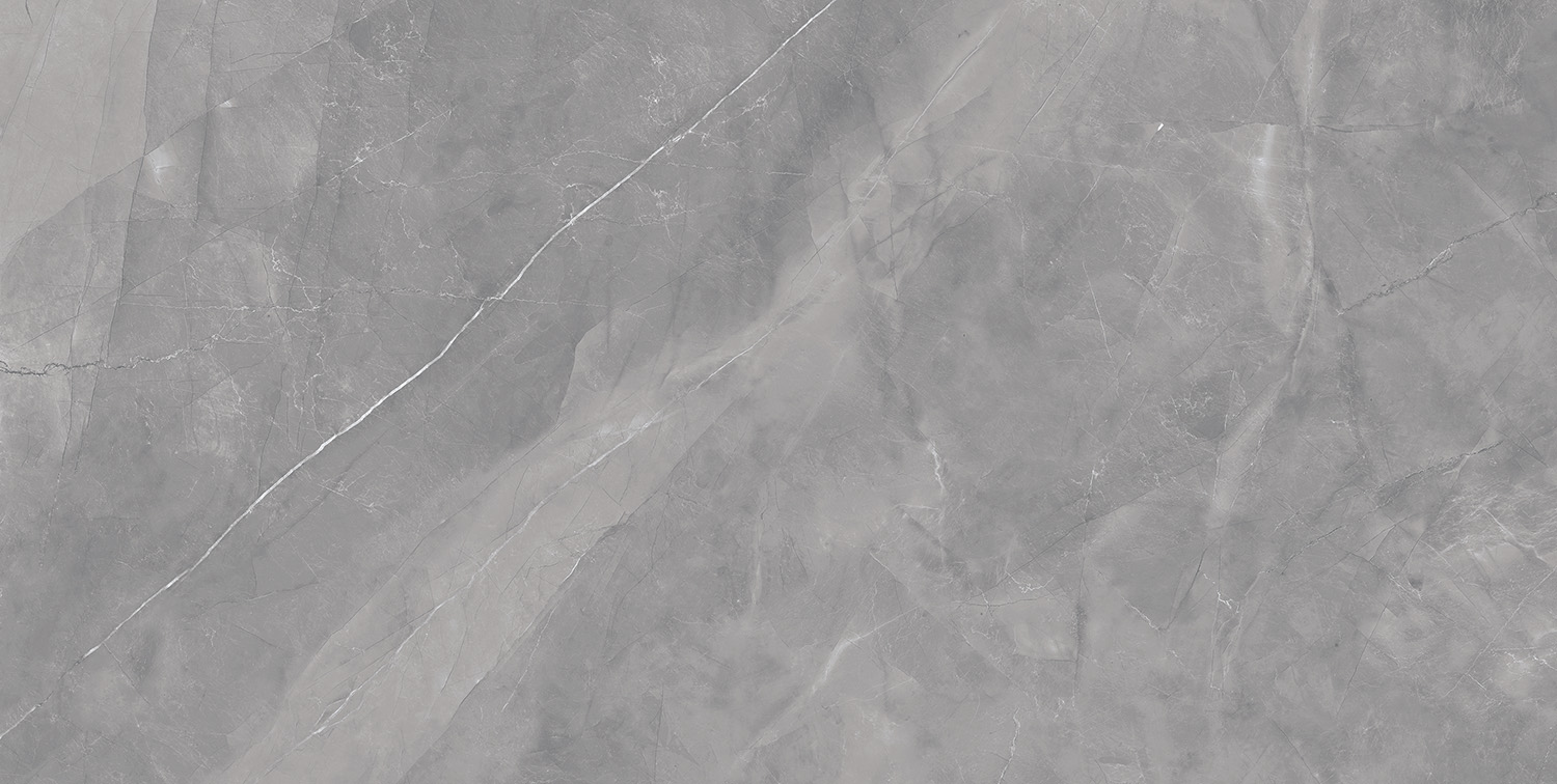 Fliese Steinoptik grau poliert "Magda Gris" Feinsteinzeug rektifiziert