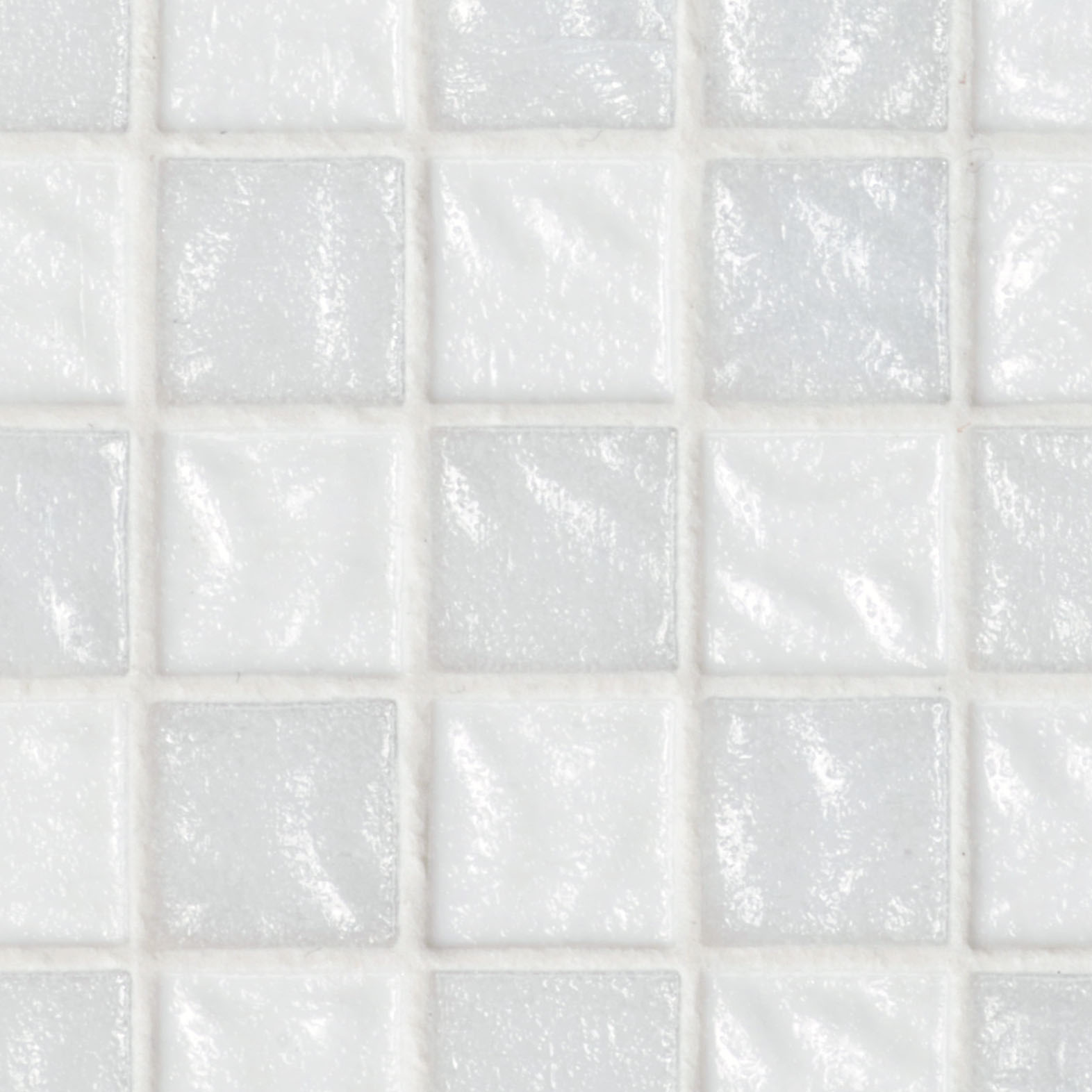 Bisazza Mosaikfliesen "Ice" weiß glänzend 32,2x32,2 cm netzverklebt