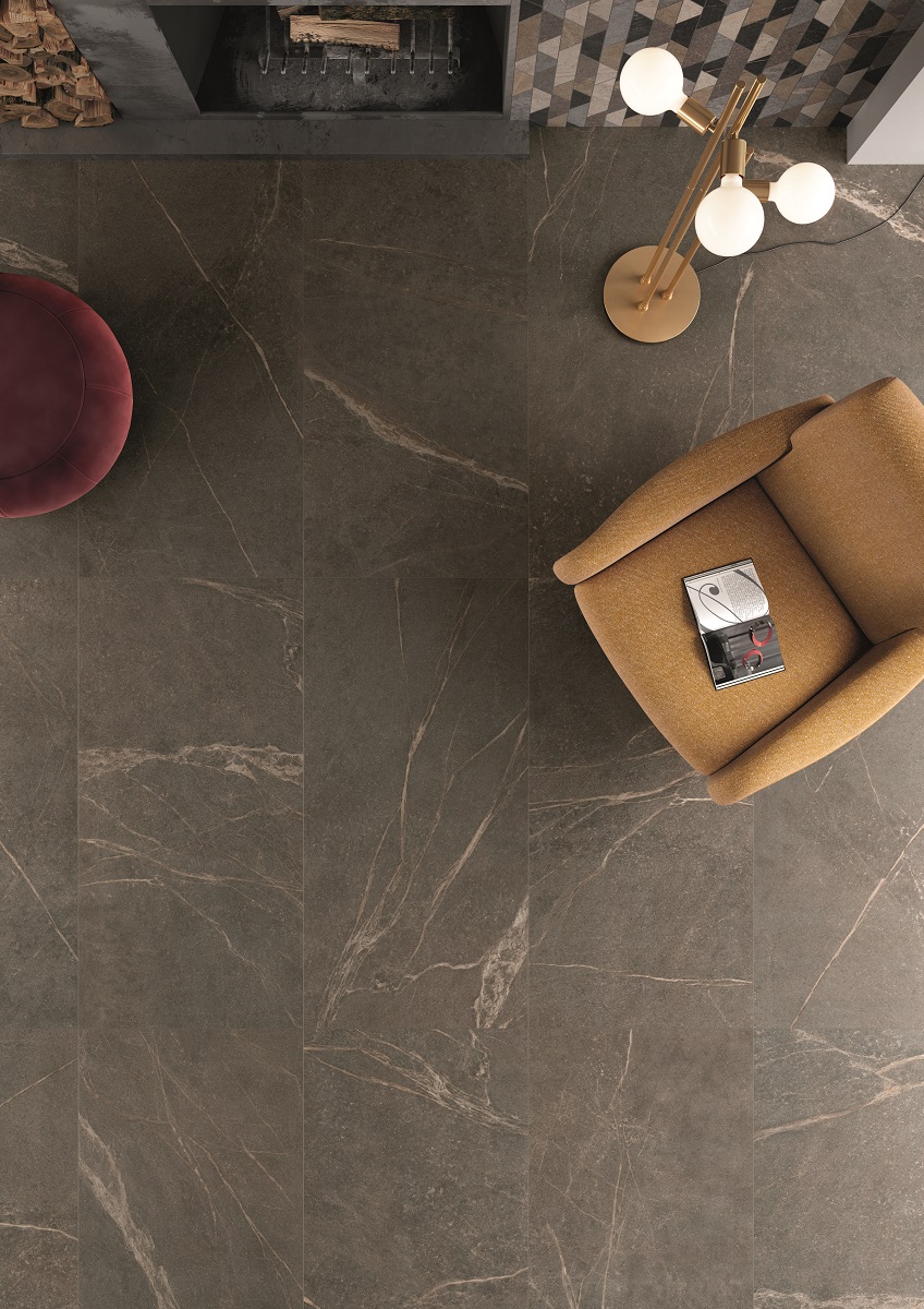 Fliese Speckstein-Optik braun matt Soap Stone Coffee Cercom