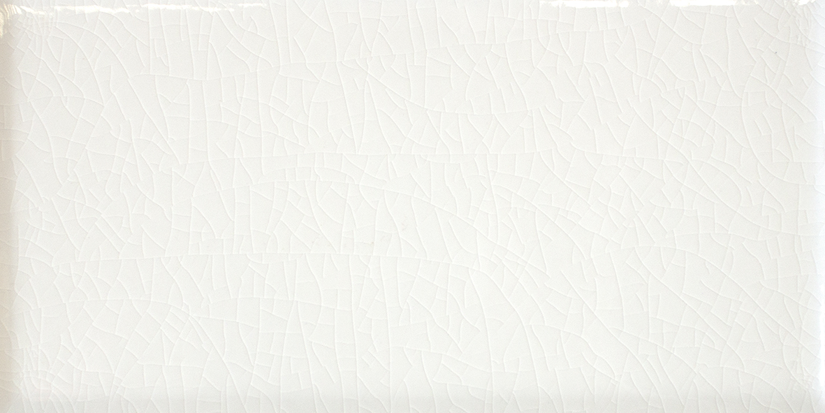 Metro Fliese krakeliert Craquelé Krakelee weiß glänzend 10x20 cm "Cotton"