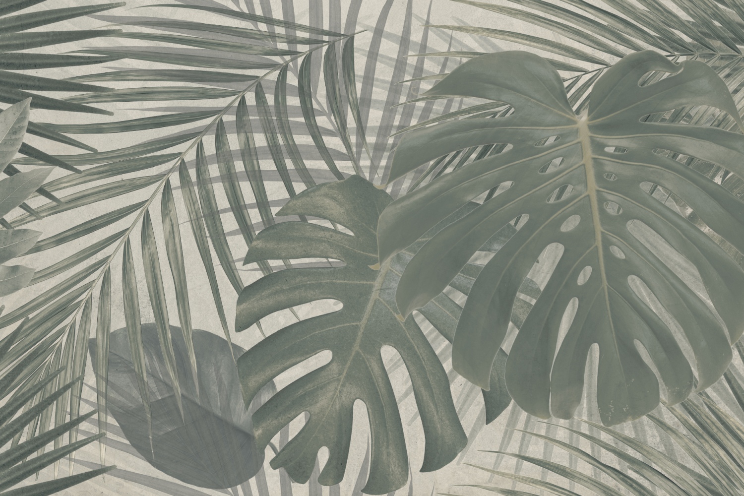 Fliese Pflanzendekor Wandbild Monstera Palmen Wandfliese Jungle Cover