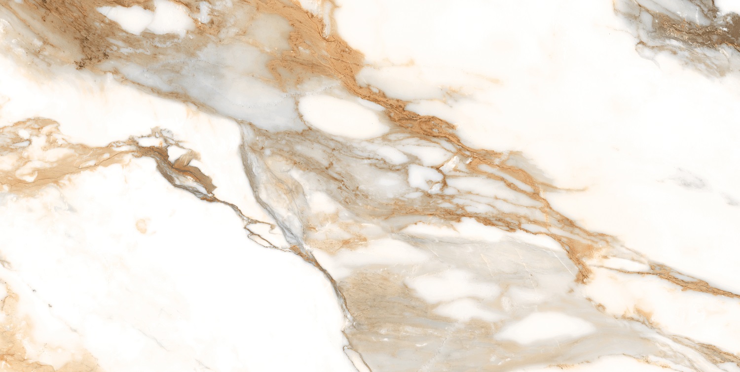 ABVERKAUF Fliese Paonazzetto-Marmoroptik weiß-beige matt 60x120 cm "Crash Beige" rektifiziert