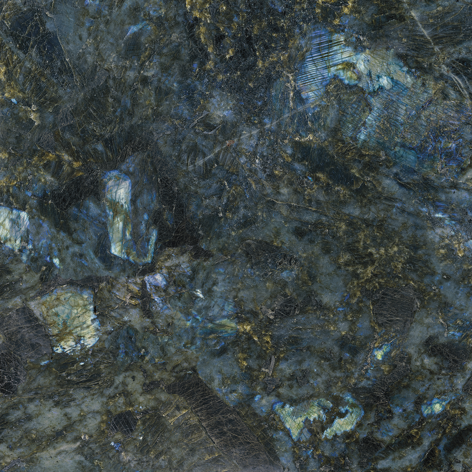 Fliese Marmoroptik blau marmoriert glänzend poliert "Labradorite Blue" Edelstein-Optik  rektifiziert