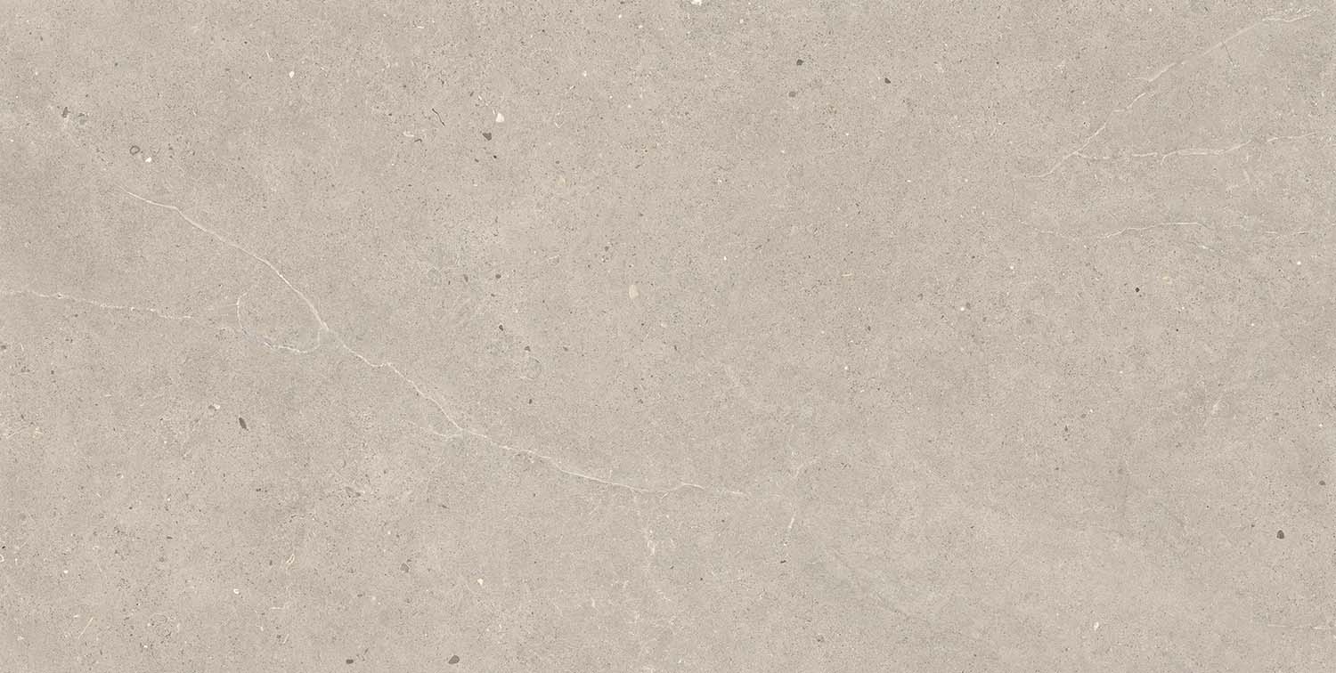 Fliese Kalkstein-Optik braun matt "Serenna Mud" Feinsteinzeug rektifiziert