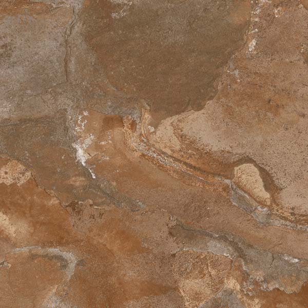 Fliese Steinoptik rustikal orange rot "Bor Oxido" rektifiziert