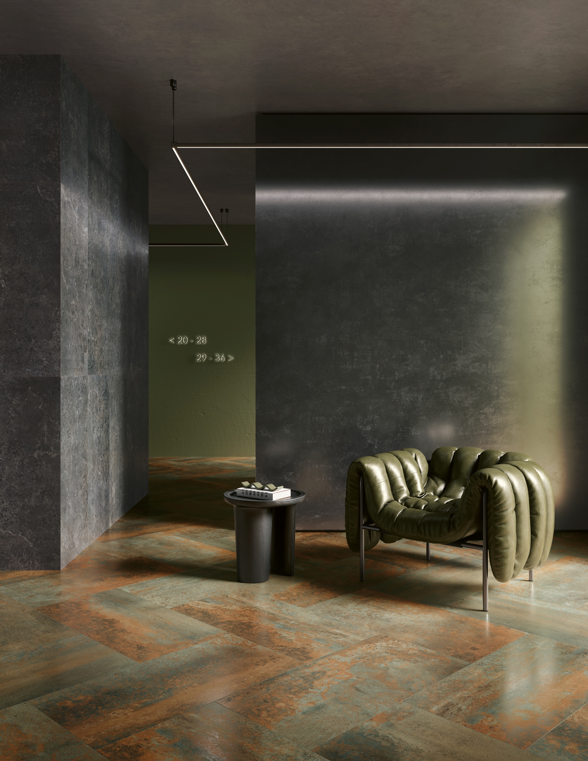 Fliese Metalloptik Serenissima Costruire Metallo Verde Bodenfliesen Wandfliesen Grünspan-Kupfer Rost