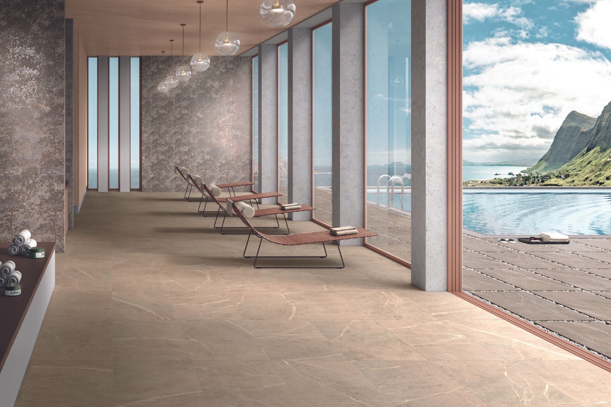 Fliese Speckstein-Optik beige matt Soap Stone Ivory Cercom