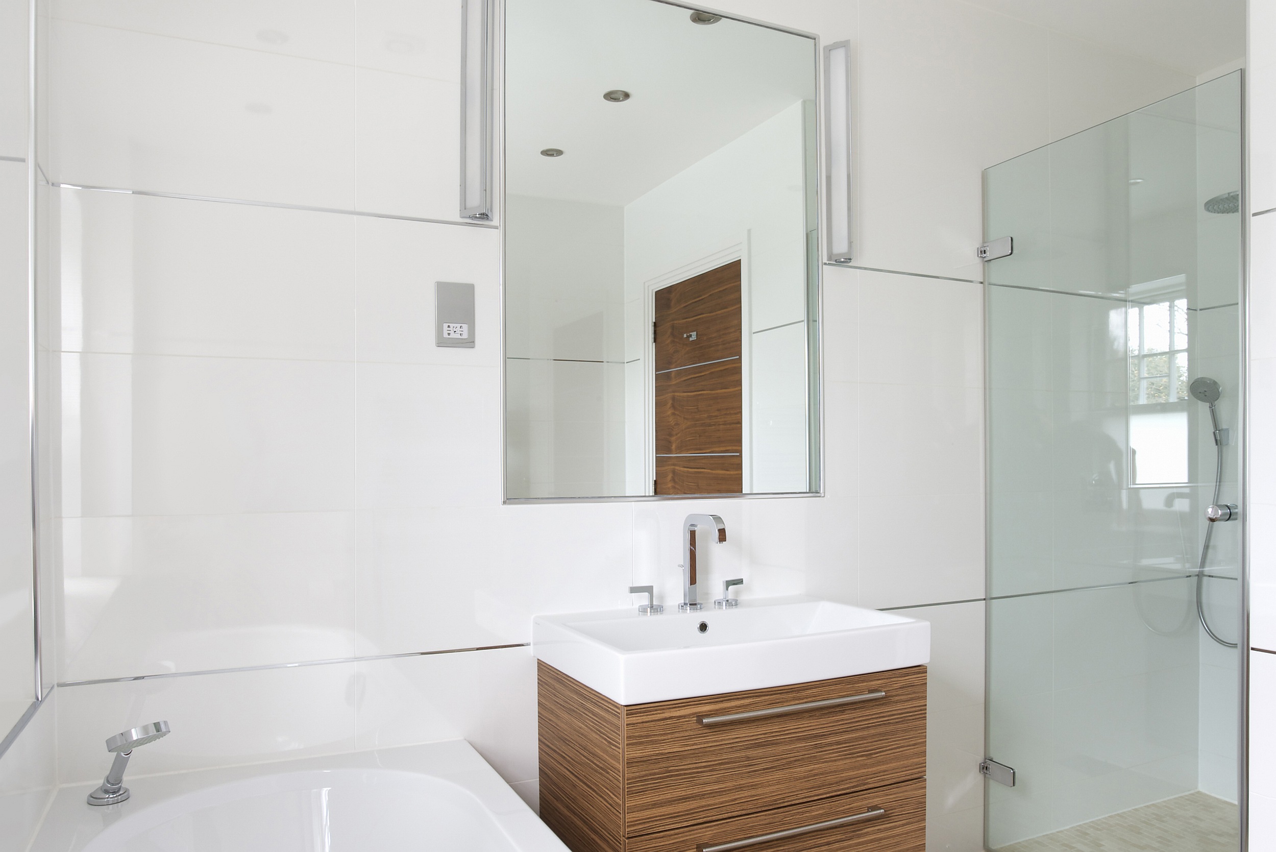 Wandfliese kalibriert 30x60 cm weiß glänzend Alpine klassische Fliese für Badezimmer Bad