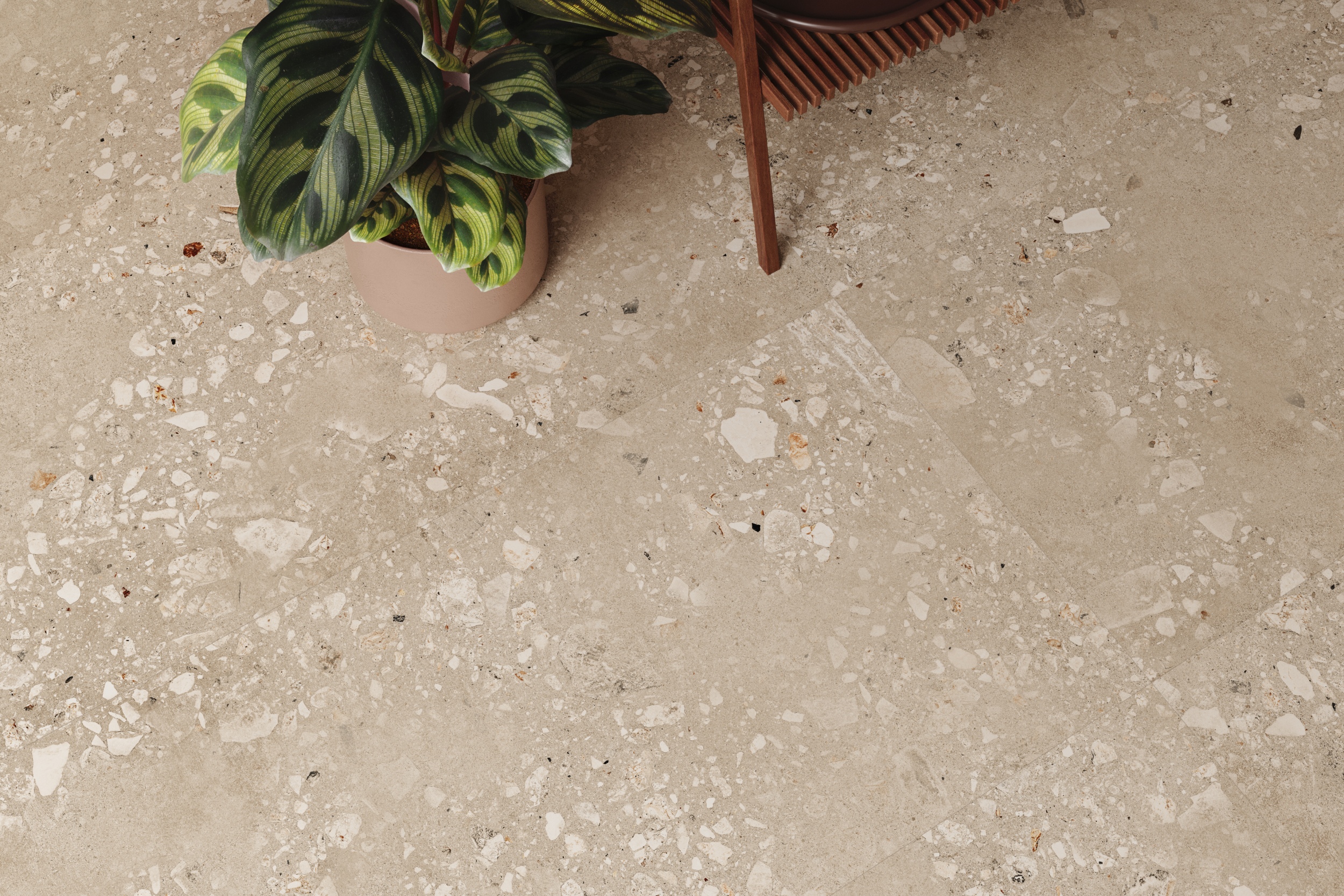 Fliese Terrazzo-Optik Logico Cosmo Sand Sant Agostino beige