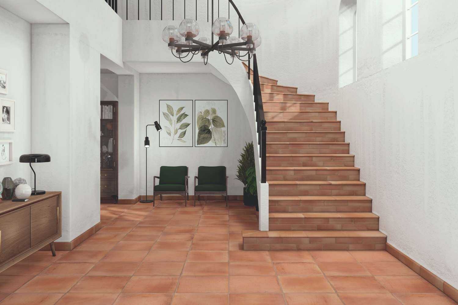 Fliese Terracotta-Steinoptik rustikale Kante "Cotto Rustico Naturale" Feinsteinzeug (Farbmischung nach Zufallsprinzip)
