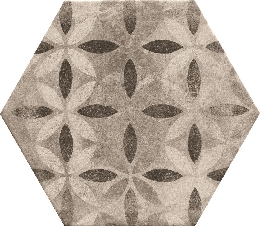 Hexagon Fliese Retro-Dekor Vintage 24x27,7 cm "Miami Mix" Sechseck rustikal CIR | 27 zufällige Dekore