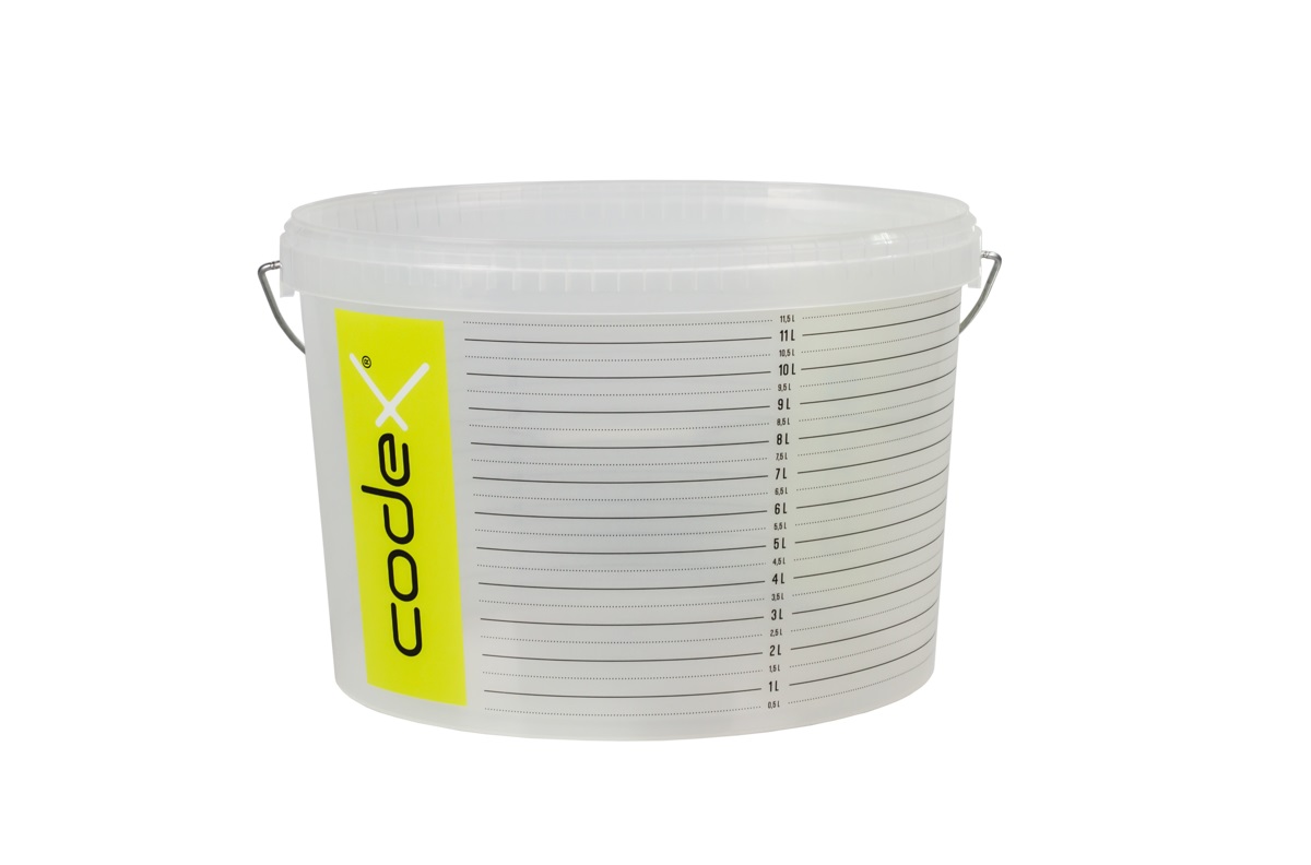 Anmisch-Eimer Anrühr-Eimer 10 L mit Skala für richtiges Abmessen der Wassermenge Codex