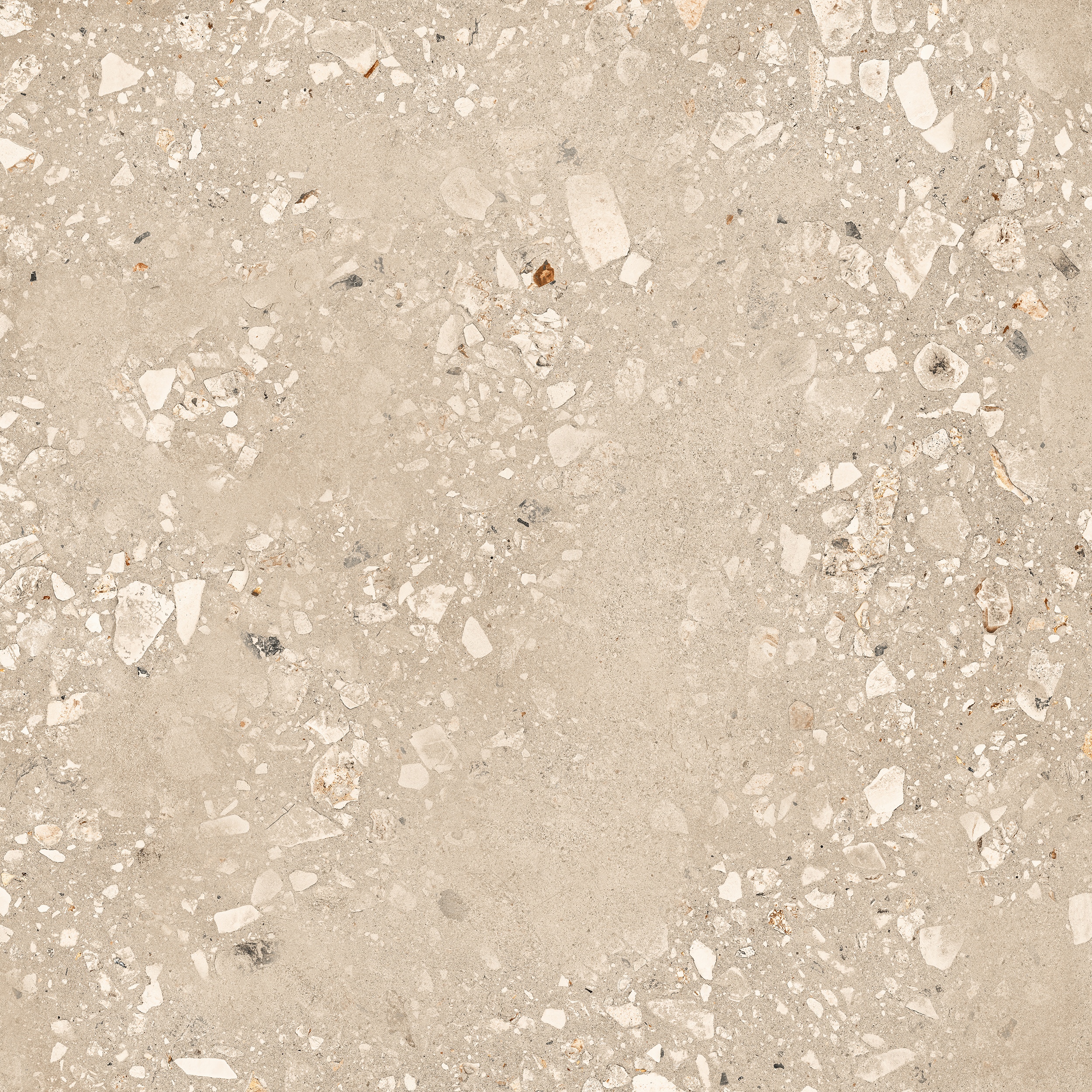 120x120 cm Fliese Terrazzo-Optik Logico Cosmo Sand Sant Agostino beige