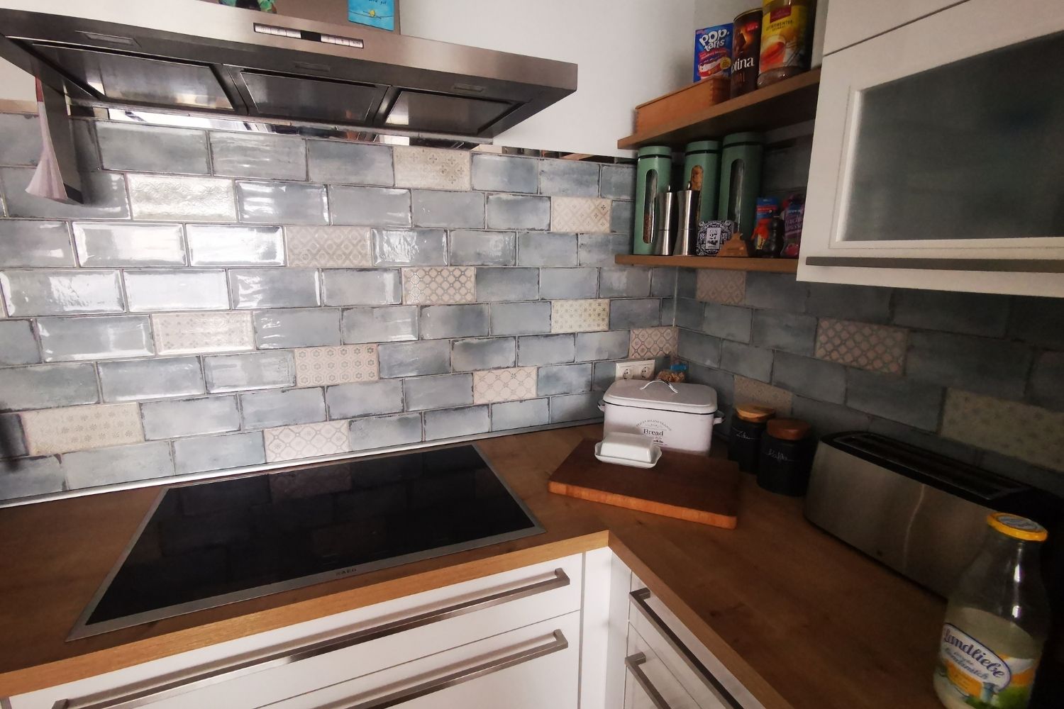 Dekorfliese Mix mediterran Retro Vintage beige glänzend Vita Natura Decor Mix Fabresa