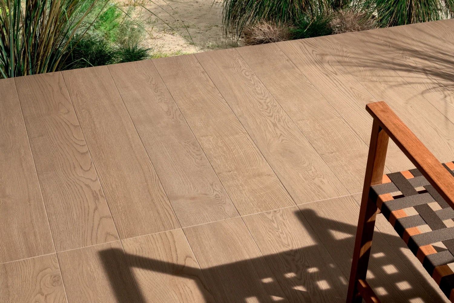 Terrassenplatte Holzoptik 30x120 cm Just Code Miel hellbraun by Gardenia Orchidea