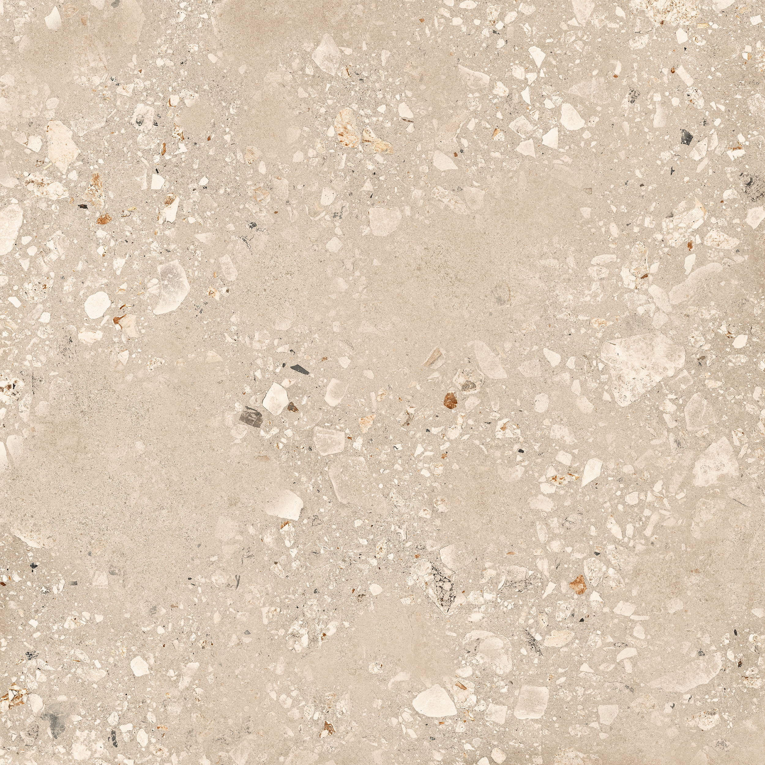 120x120 cm Fliese Terrazzo-Optik Logico Cosmo Sand Sant Agostino beige