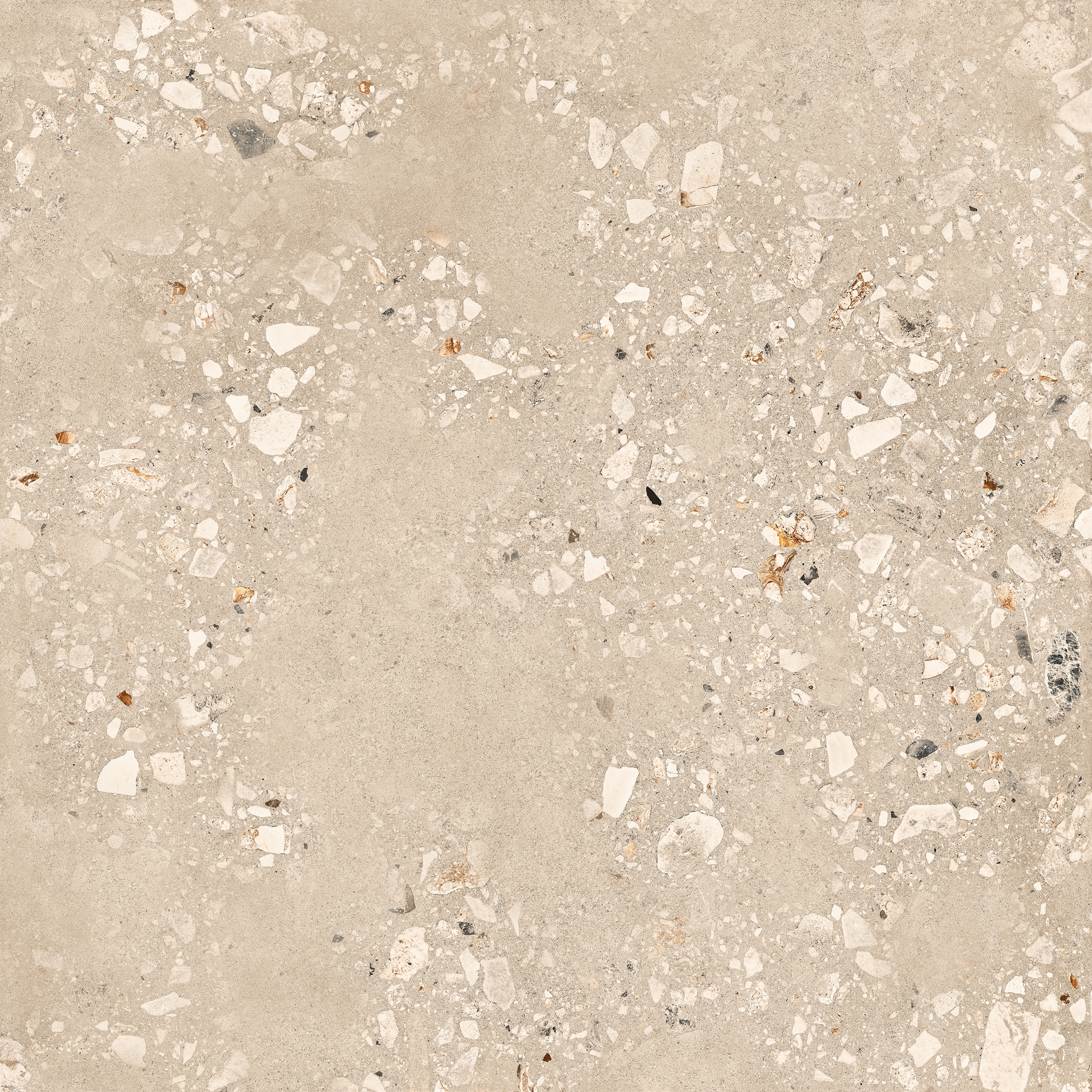120x120 cm Fliese Terrazzo-Optik Logico Cosmo Sand Sant Agostino beige