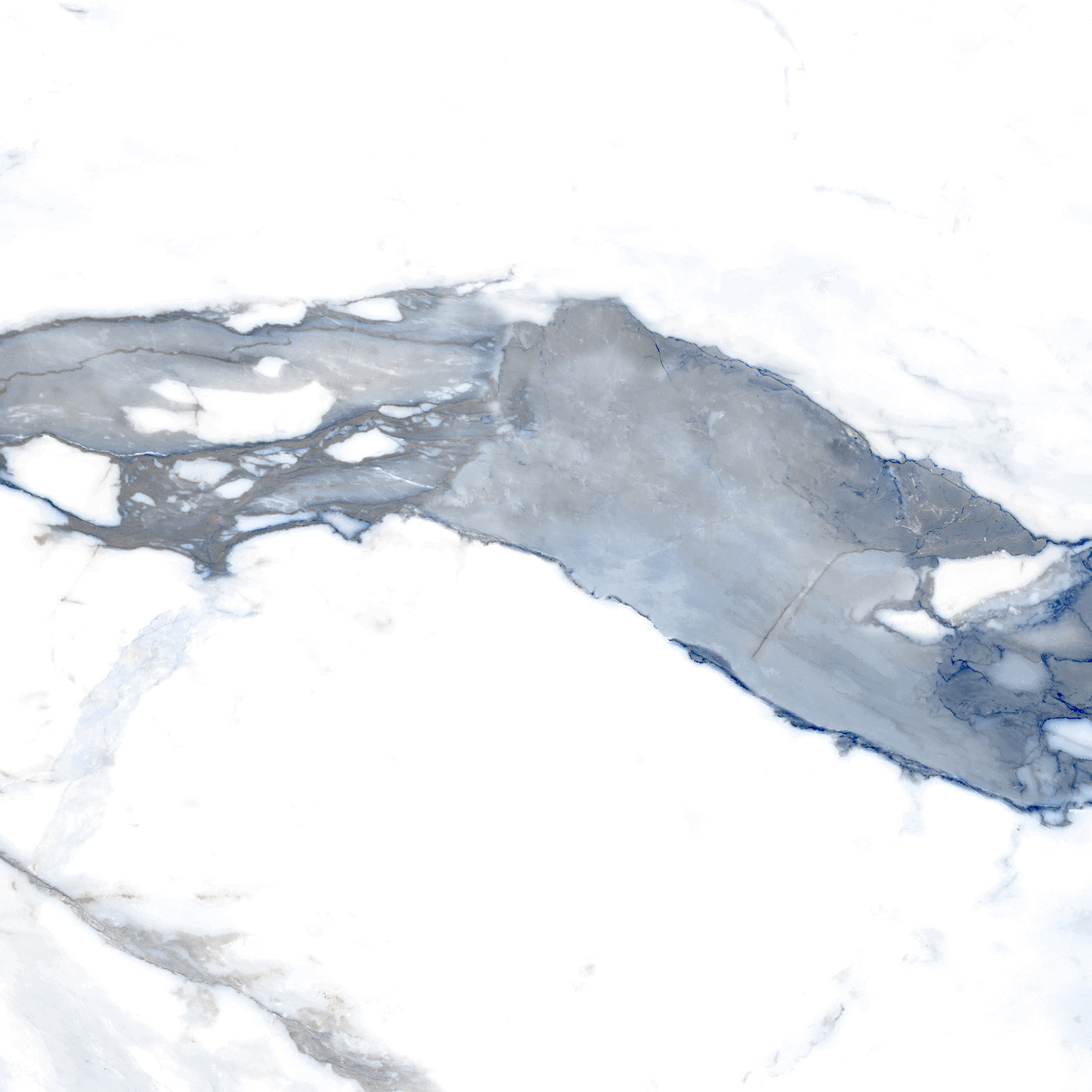 Fliese blau marmoriert Paonazzetto-Marmor-Optik poliert kalibriert Crash Blue