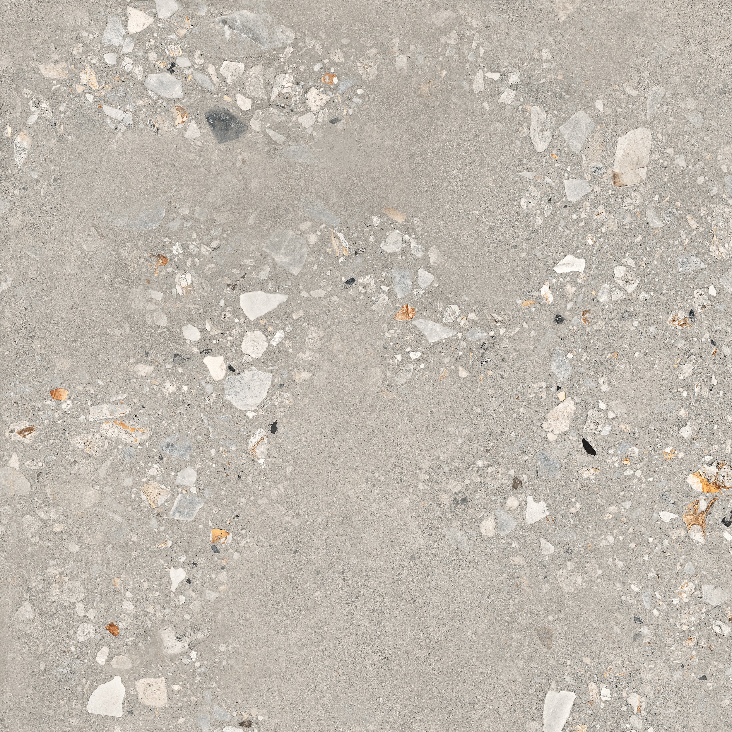 90x90 cm Fliese Terrazzo-Optik Logico Cosmo Cement Sant Agostino grau-braun
