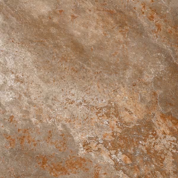 Fliese Steinoptik rustikal orange rot "Bor Oxido" rektifiziert