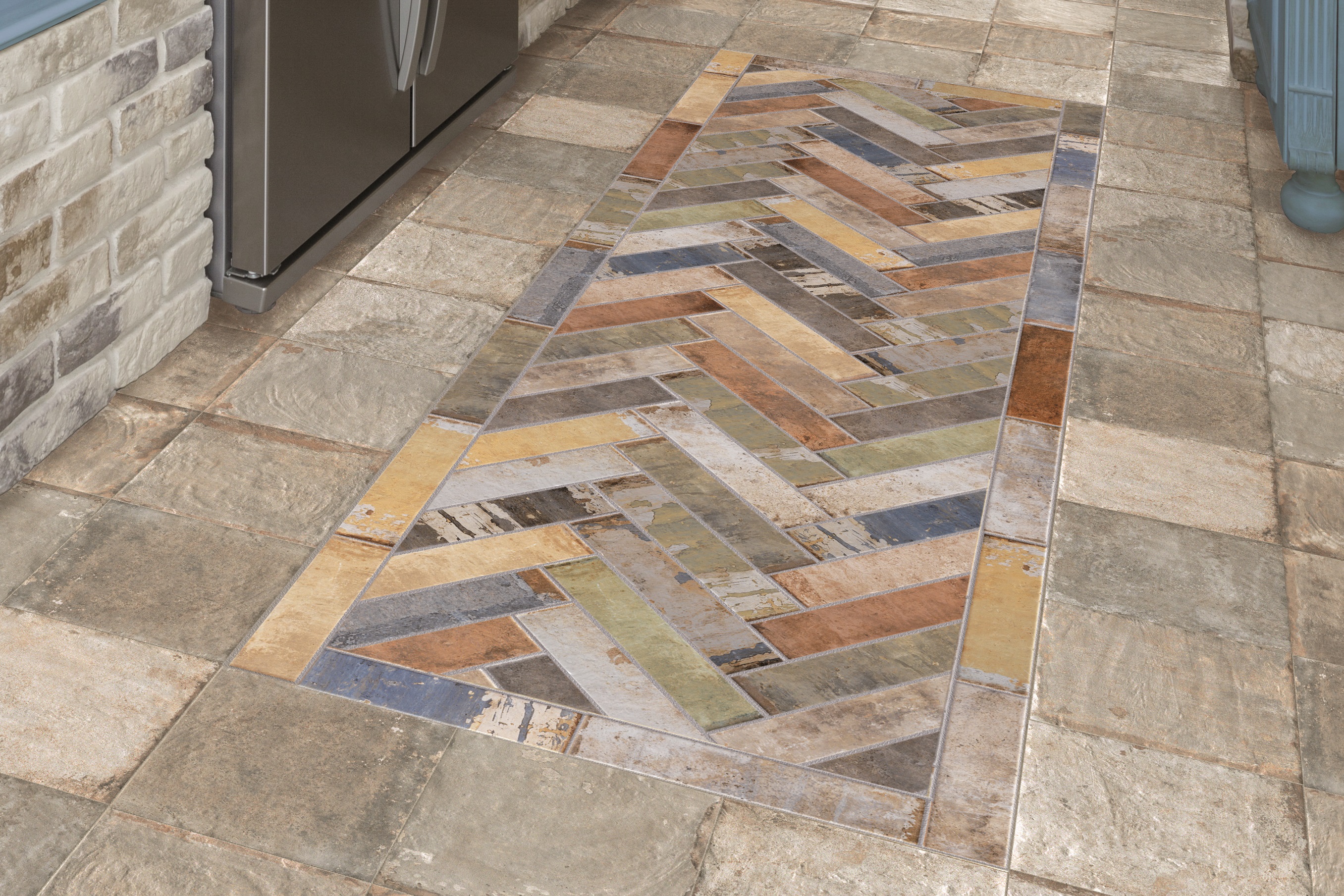 Fliese Vintage Dekor Retro bunt "CIR Old Havana Mix" bunter Farbenmix nach Zufall