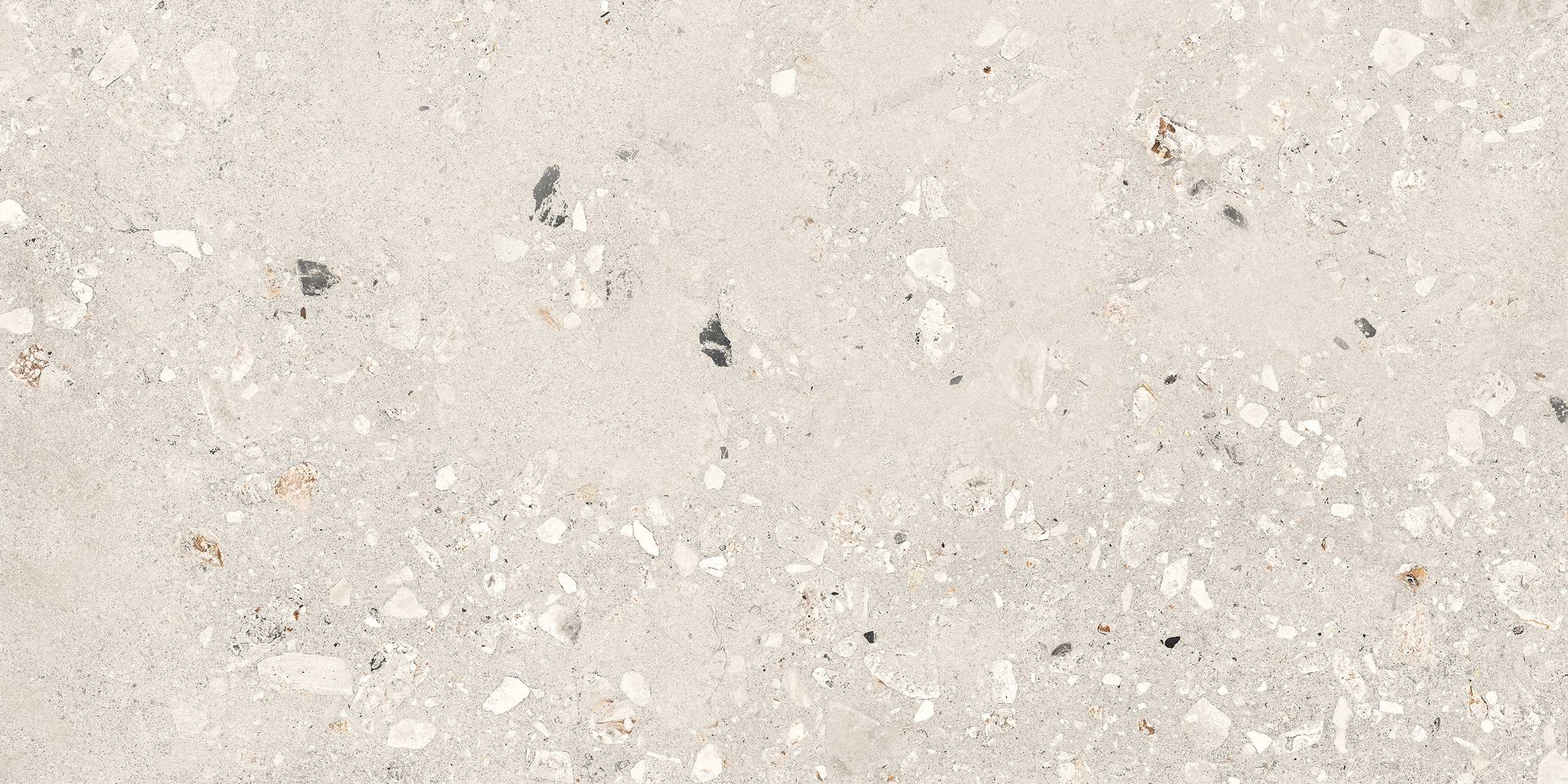 60x120 cm Fliese Terrazzo-Optik Logico Cosmo Pearl Sant Agostino hellgrau
