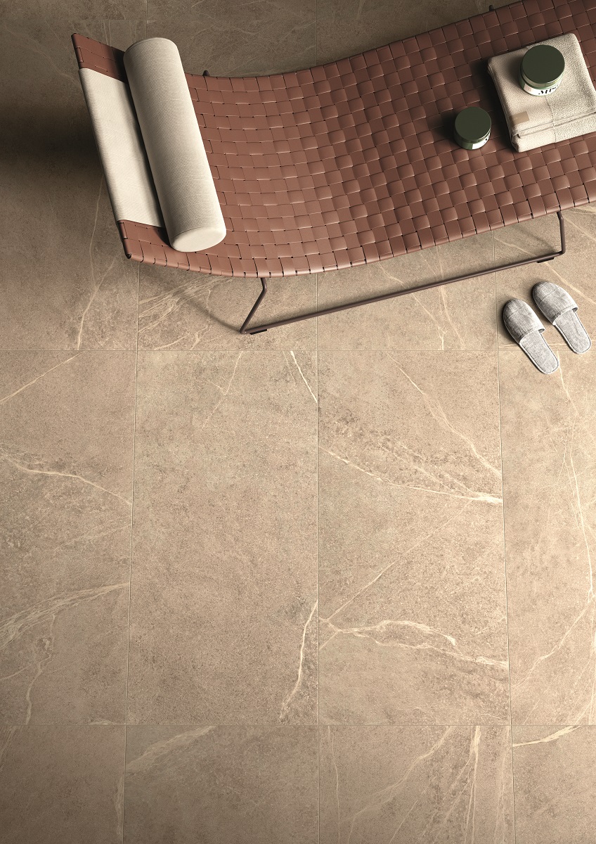 Fliese Speckstein-Optik beige matt Soap Stone Ivory Cercom