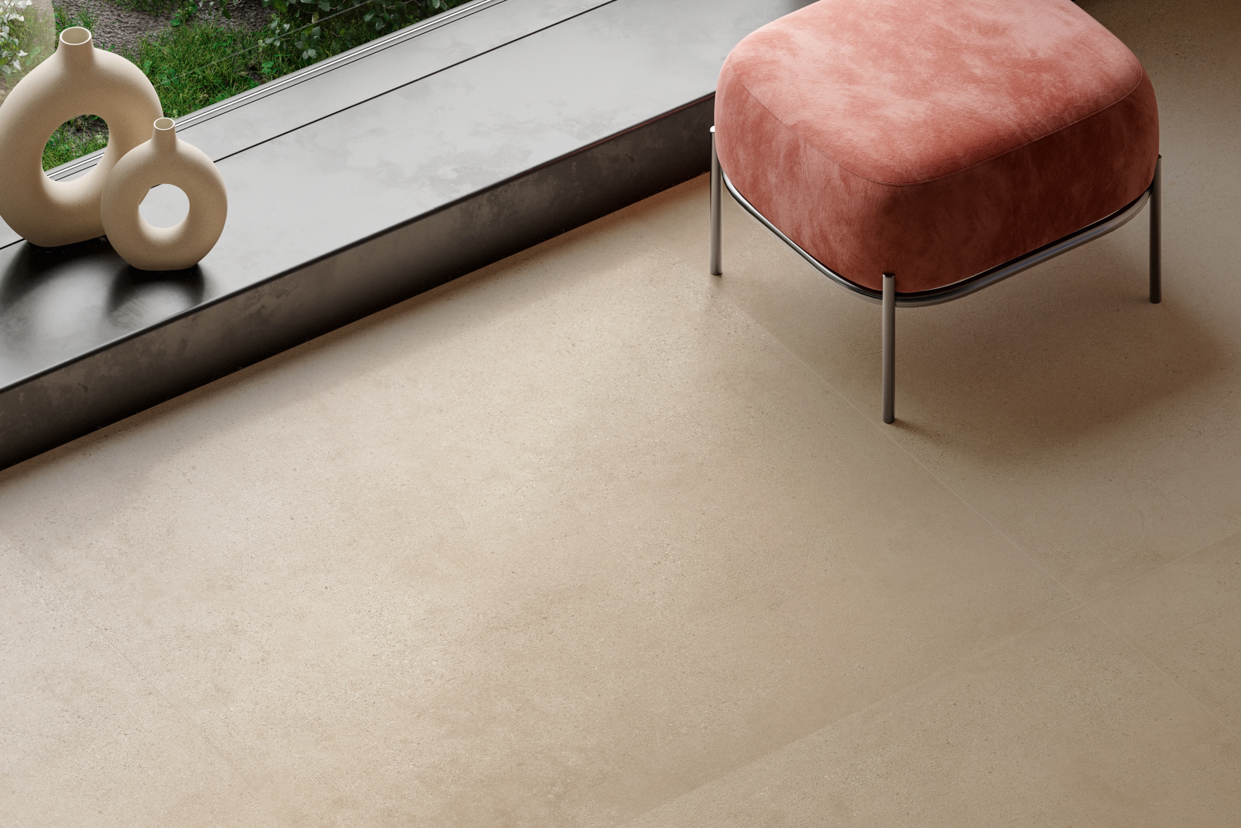 Fliese Zementoptik mit Terrazzo Logico Sand Sant Agostino beige
